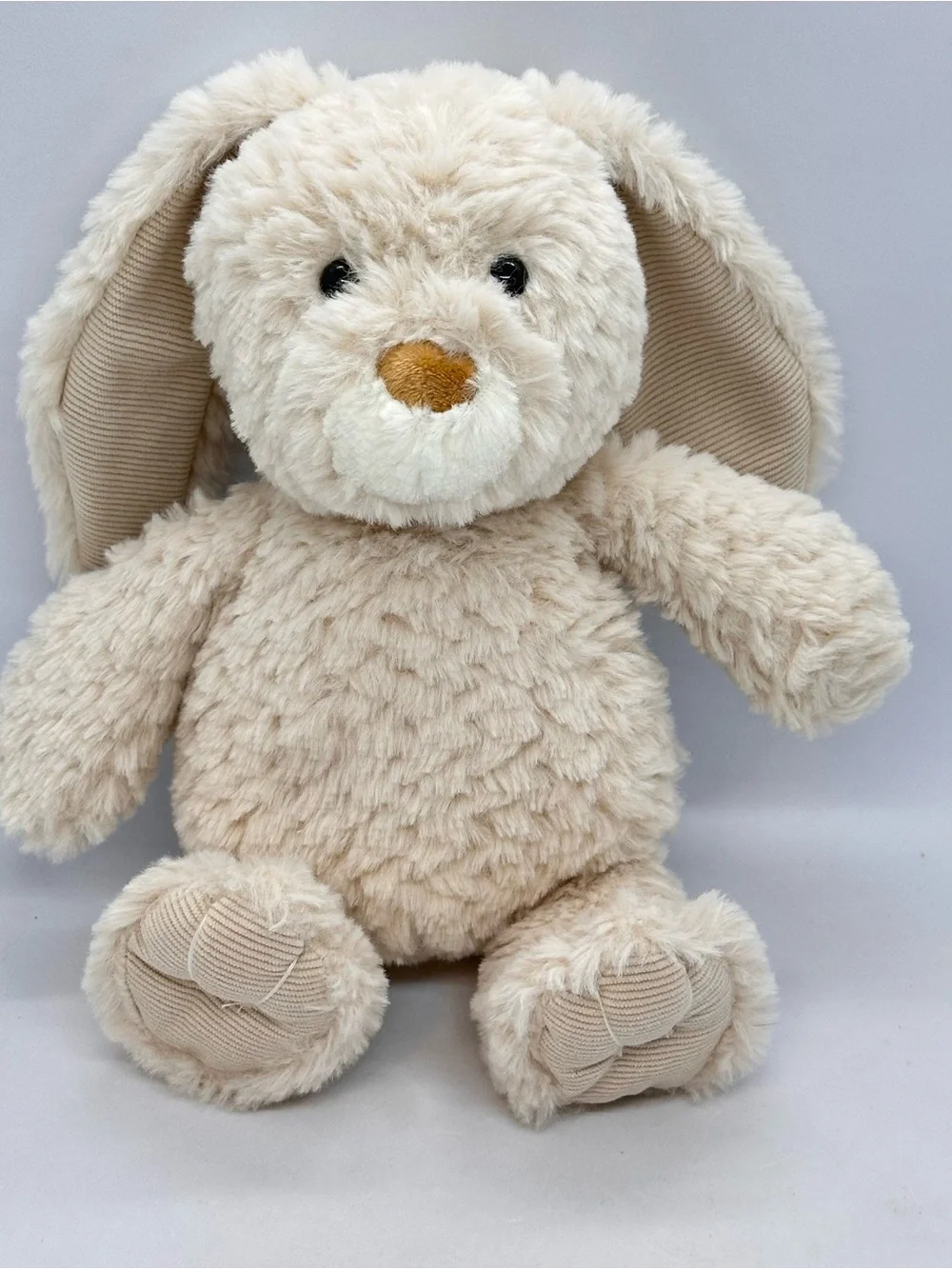 Lot/2 Mary Meyer Bunny White Pebble Plush Rabbits Stuffed Animal Soft Pink Beige